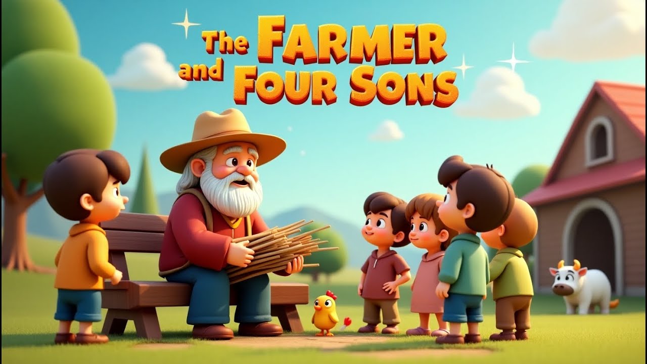 The Farmer and his Four Sons | Learn Easy English | Fairy Tales & Bedtime Kids English story