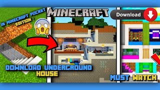 How to download Underground House Map In Minecraft Pocket ||  Hindustani Gamer Loggy underground Map screenshot 1