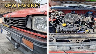 Swapping a Subaru Justy engine in 9 minutes 4K