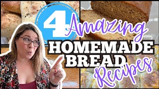 4 BEST EVER HOMEMADE BREAD Recipes | ALL DAY IN THE KITCHEN | Let’s MAKE it HOMEMADE + EASY Dinner