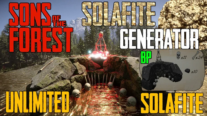 Solafite Generator Guide! Unlimited Solafite in Sons of The Forest 1.0 Blueprint!