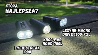 Najlepsza LAMPKA rowerowa PRZEDNIA? Test Eyen Streak 1000, Lezyne oraz Knog. Węcej LUMENÓW ma sens?