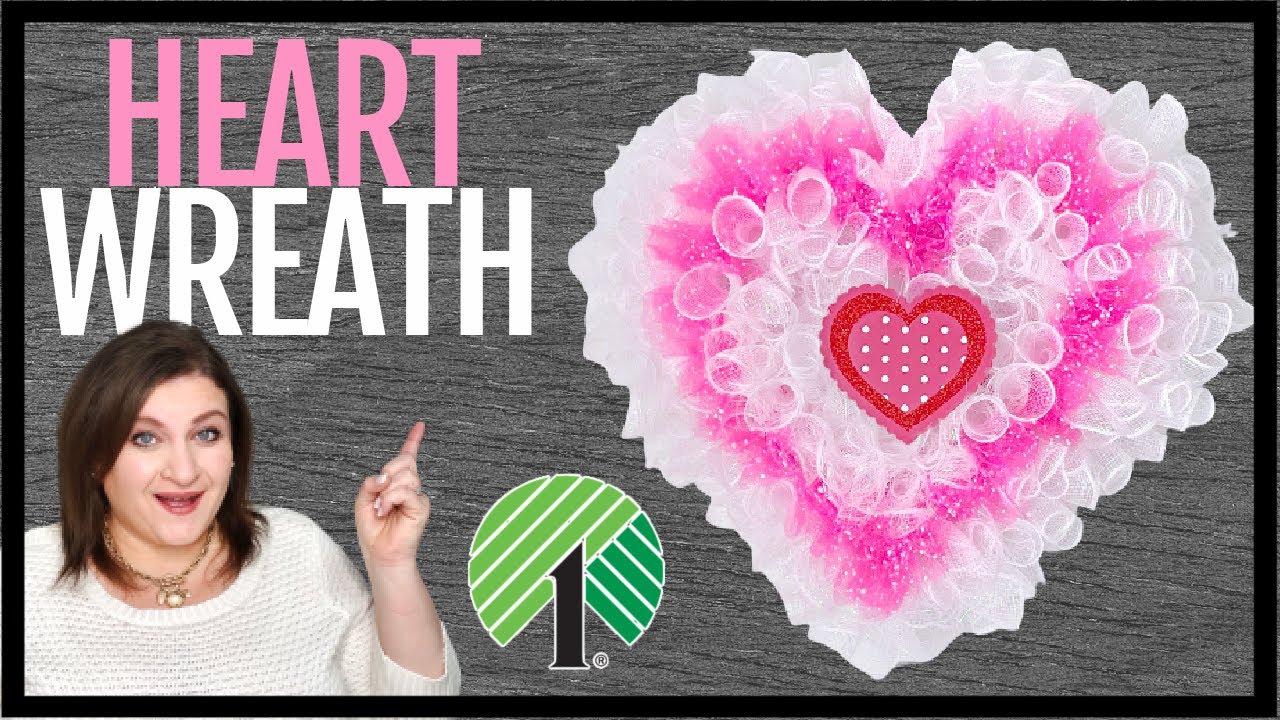 NashSistersValentine, Heart-shaped Deco Mesh Wreath