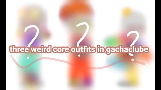3 weird core gachaclub outfits (male, female, non-binary)