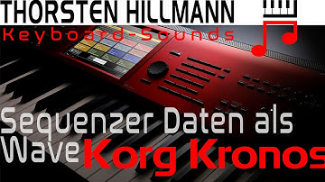 Einsteiger Tutorial Korg Kronos Sequenzer Daten als Wave speichern auf USB