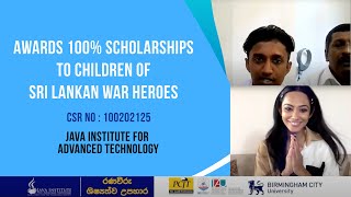 100202125 | Java Institute | Awards 100% Scholarships to Children of Sri Lankan War Heroes.