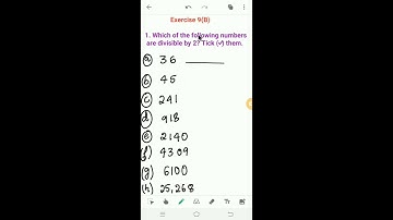 Class 4-Tests Of Divisibility (Exercise 9(B)-1,2,3)