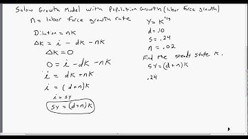 Solow Growth Model with Labor Force Growth: A Numerical Example