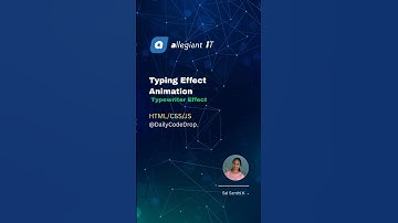 Typing effect(HTML/CSS/JS)