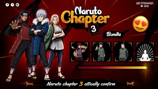 NARUTO CHAPTER 3 FREE FIRE 🤯💥| NARUTO BUNDLE RETURN DATE | FREE FIRE NEW EVENT | FF NEW EVENT TODAY