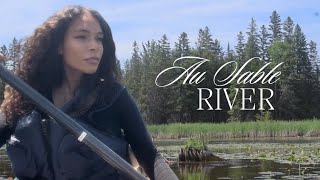SOLO Canoe Camping Au Sable River - Campfire Cooking