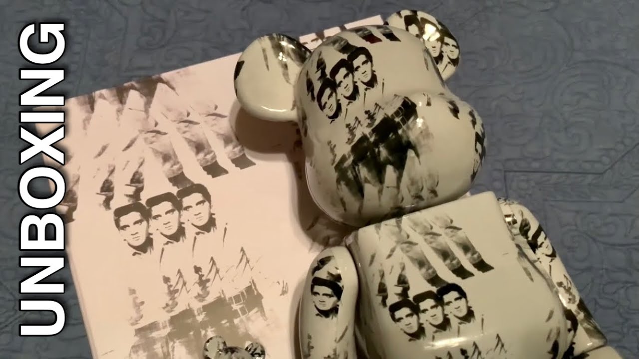 Triple Elvis - Andy Warhol Bearbrick 400% + 100% Combo by Medicom Toys UNBOXING!!!