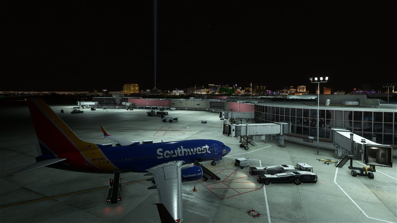 MSFS Vegas Burbank Hop Boeing 737 YOKE + RUDDER CAM YouTube