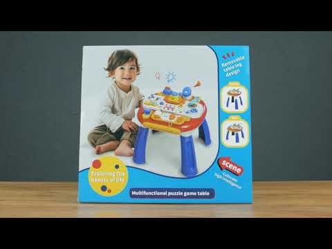 Розвиваюча іграшка Музичний ігровий Столик із підсвічуванням і звуком Побутові прилади, видео 1