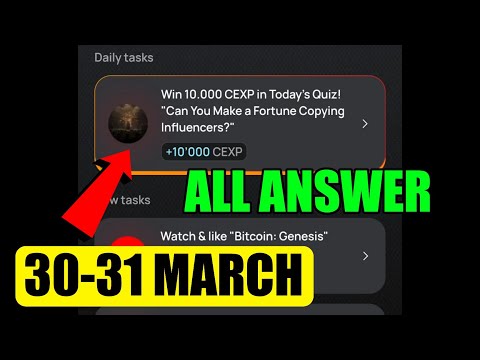 Cex.io Quiz Answers 30 March | Cex.io Daily Quiz | Cex io daily combo | Cex.io daily quiz answer