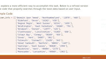 How to Efficiently Search an Array in Python Using User Input