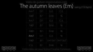 The Autumn leaves / Les feuilles mortes -  Em (130bpm) - Backing Track chords
