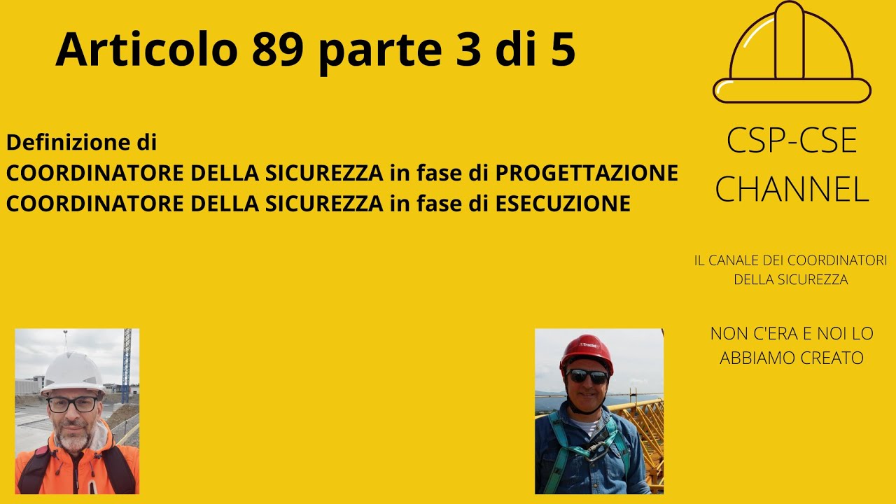 Definizioni di coordinatore della sicurezza in fase di progettazione ...
