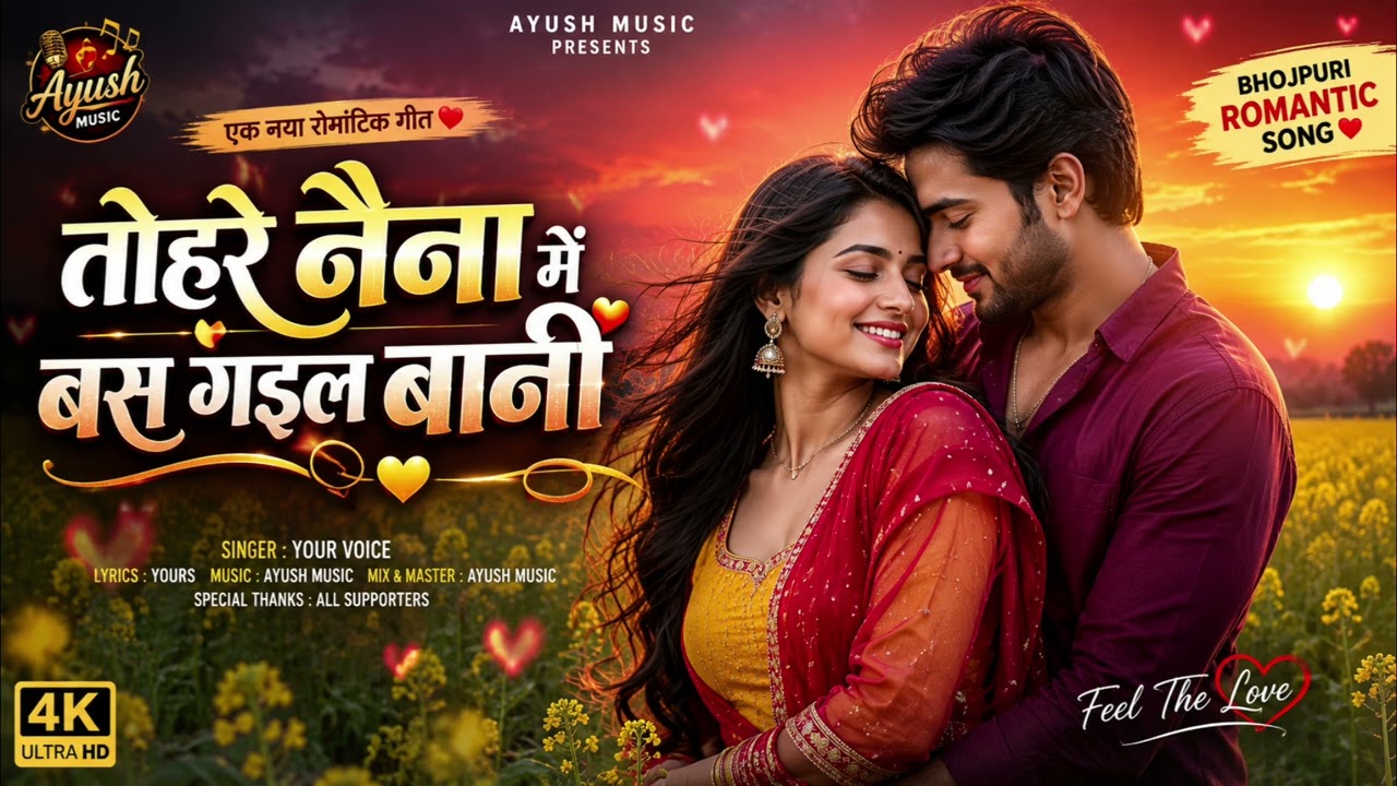 ❤️ तोहरे नैना में बस गइल बानी | New Bhojpuri Romantic Song 2026 | Ayush Music ❤️#viral #bhojpuri#so