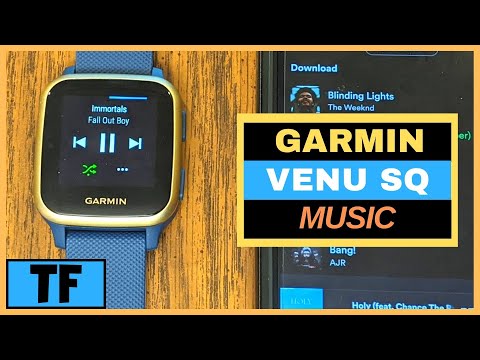 SPOTIFY APP ON NEW GARMIN VENU SQ - Offline Music (Amazon, Deezer, MP3 Storage,) Setup, Controls!