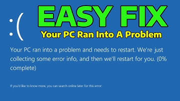 How To Fix Windows Blue Screen Error Your PC Ran Into a Problem and Needs to Restart
