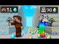FAKİR VS MİLYONER RENKLİ ELMAS MADEN YARIŞI - Minecraft
