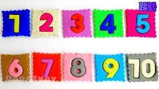 Учим цифры с Пластилином Плей До|Учимся считать от 1 до 10| Учим цвета с Play Doh |Цифры подушки