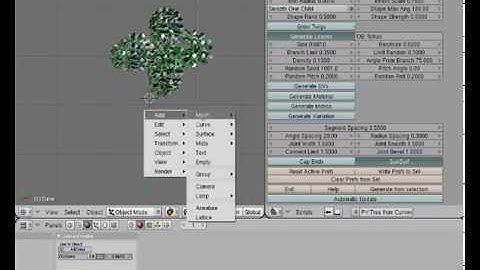 Blender Tutorial Tree from Curves parte 2