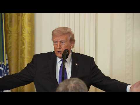 U.S. President Donald Trump addresses war in Iran - Medal of Honour ceremony