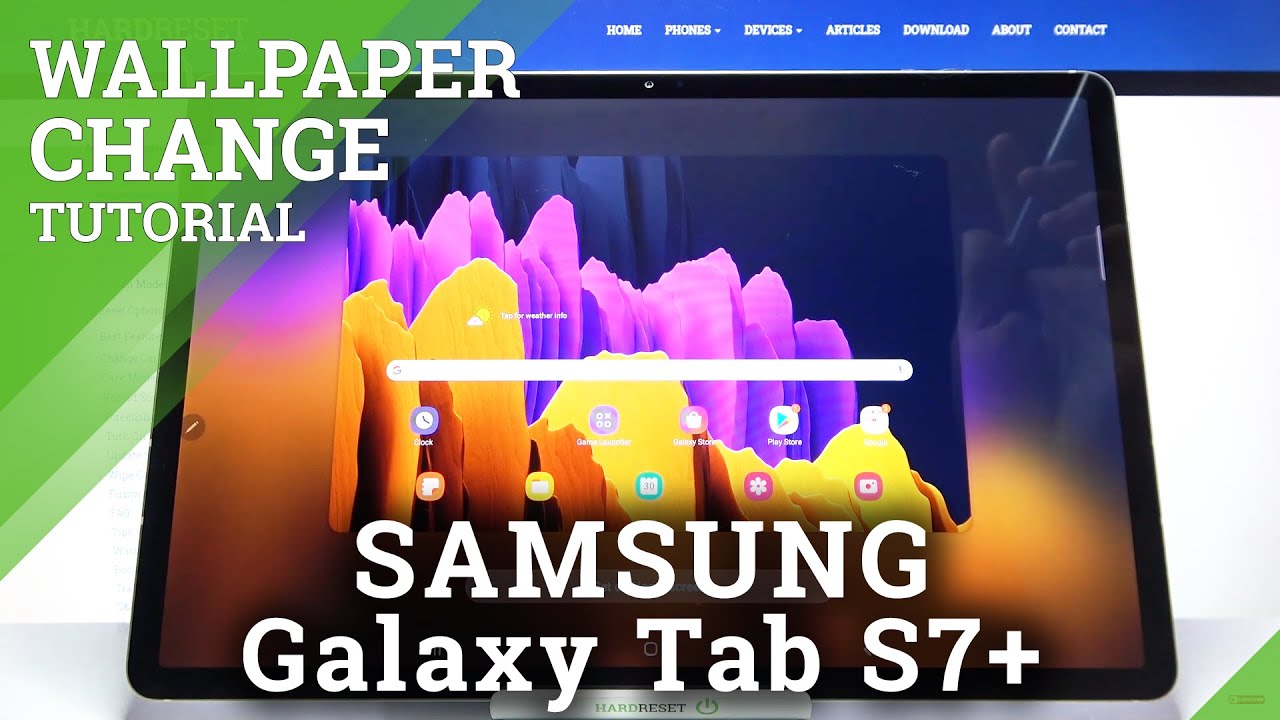 How to Set Wallpaper on SAMSUNG Galaxy Tab S7+ Default Wallpapers — free download