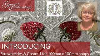 Introducing Strawberries & Cream 1 Machine Embroidery Designs for 100mm x 100mm hoops