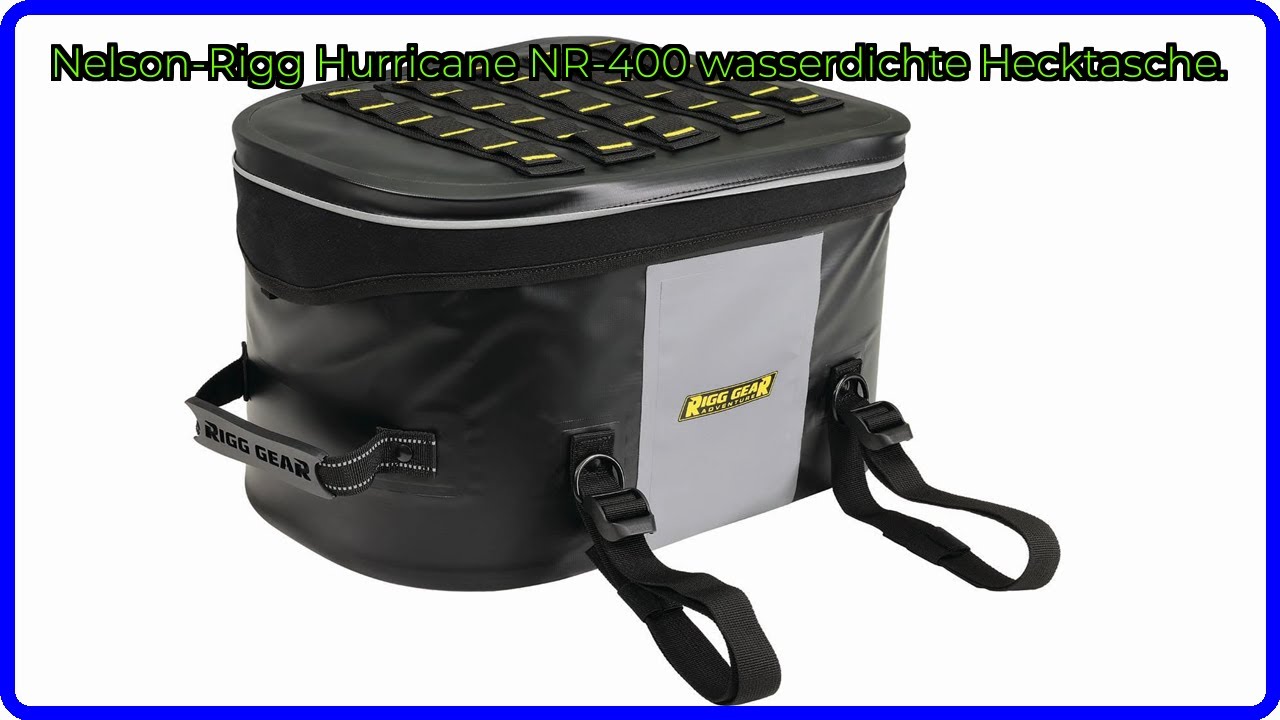 BEWERTUNG (2025): Nelson-Rigg Hurricane NR-400 wasserdichte Hecktasche ...