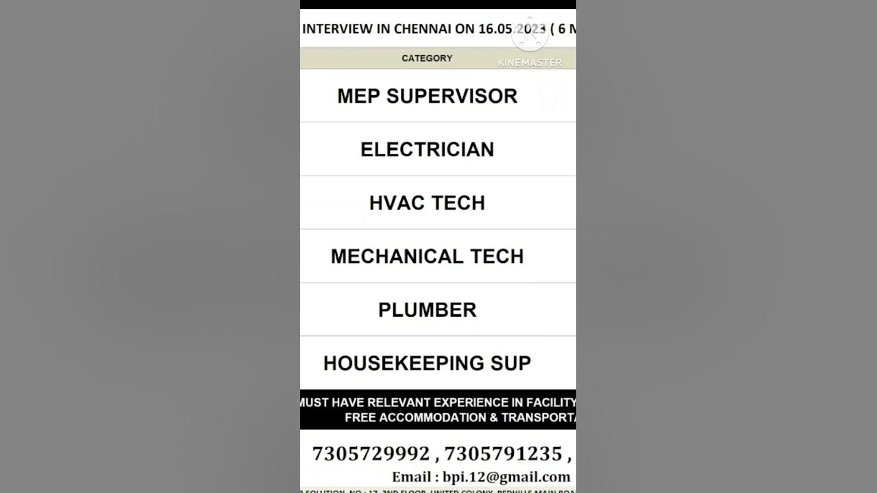 Electrician Jobs HVAC Technician Jobs Plumber Jobs MEP Supervisor electrician-jobs-hvac-technician-jobs-plumber-jobs-mep-supervisor