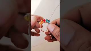 Diy Wire Wrap Adjustable Crystal Rings - Beginner Friendly Tutorial #copperjewelry #jewelrymaking