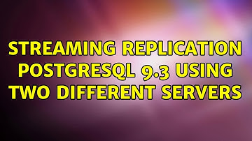 Streaming replication Postgresql 9.3 using two different servers