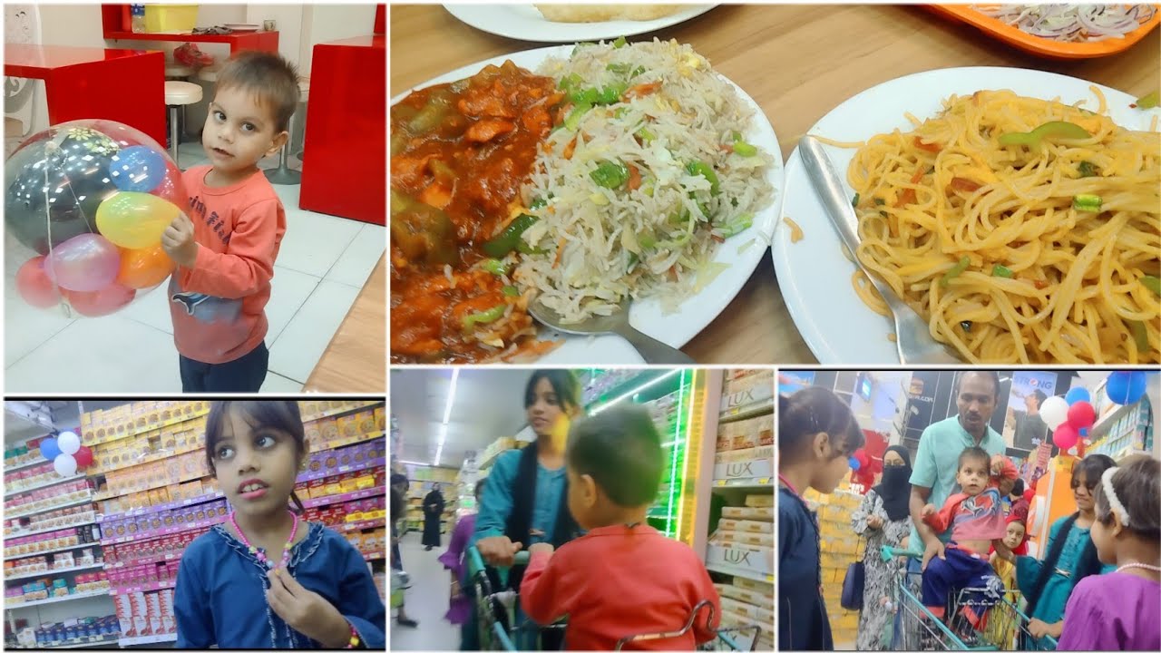 Mall grocery shopping 🛒 family k Sath outing and dinner vilog