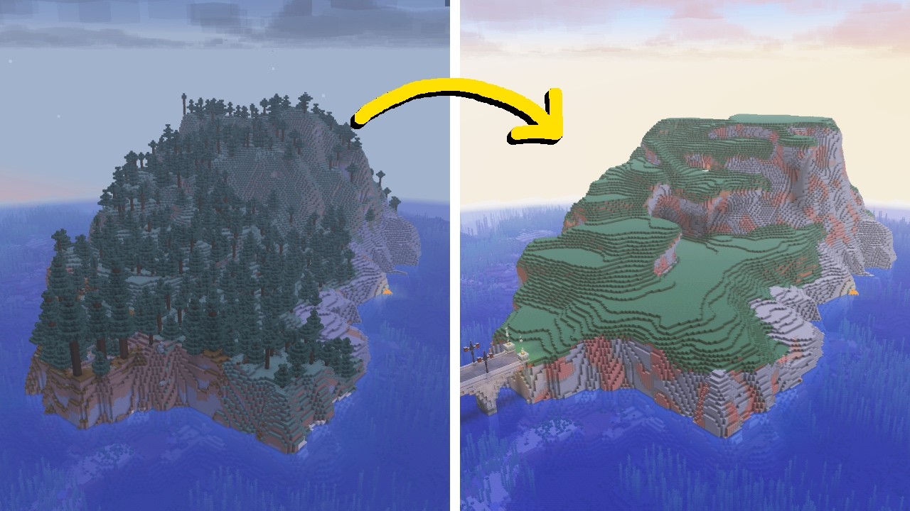 I Completely Transformed My Minecraft Island - YouTube