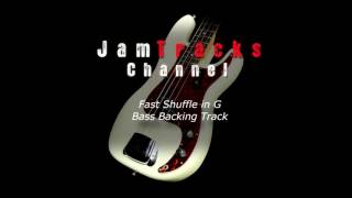 Bass Backing Track / Fast Blues Shuffle in G chords