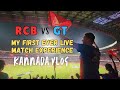 My first ever live match experience  cricket vlog  rcb vs gt  ganesh karanth  vidya ganesh