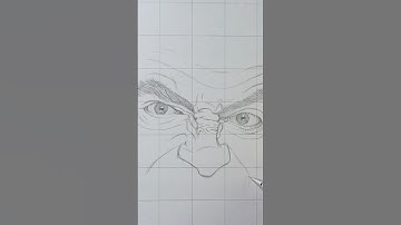 Mr Bean Drawing using Grid Method #art #drawing #shortsfeed #shorts #mrbean #easylearning #viralreel