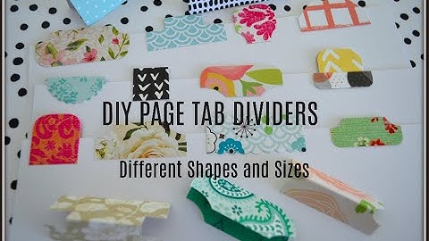 DIY Page Tab Dividers | Different Ways | Make Your Own | USE YOUR PAPER SCRAPS  | HOW TO