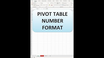 Format pivot table numbers