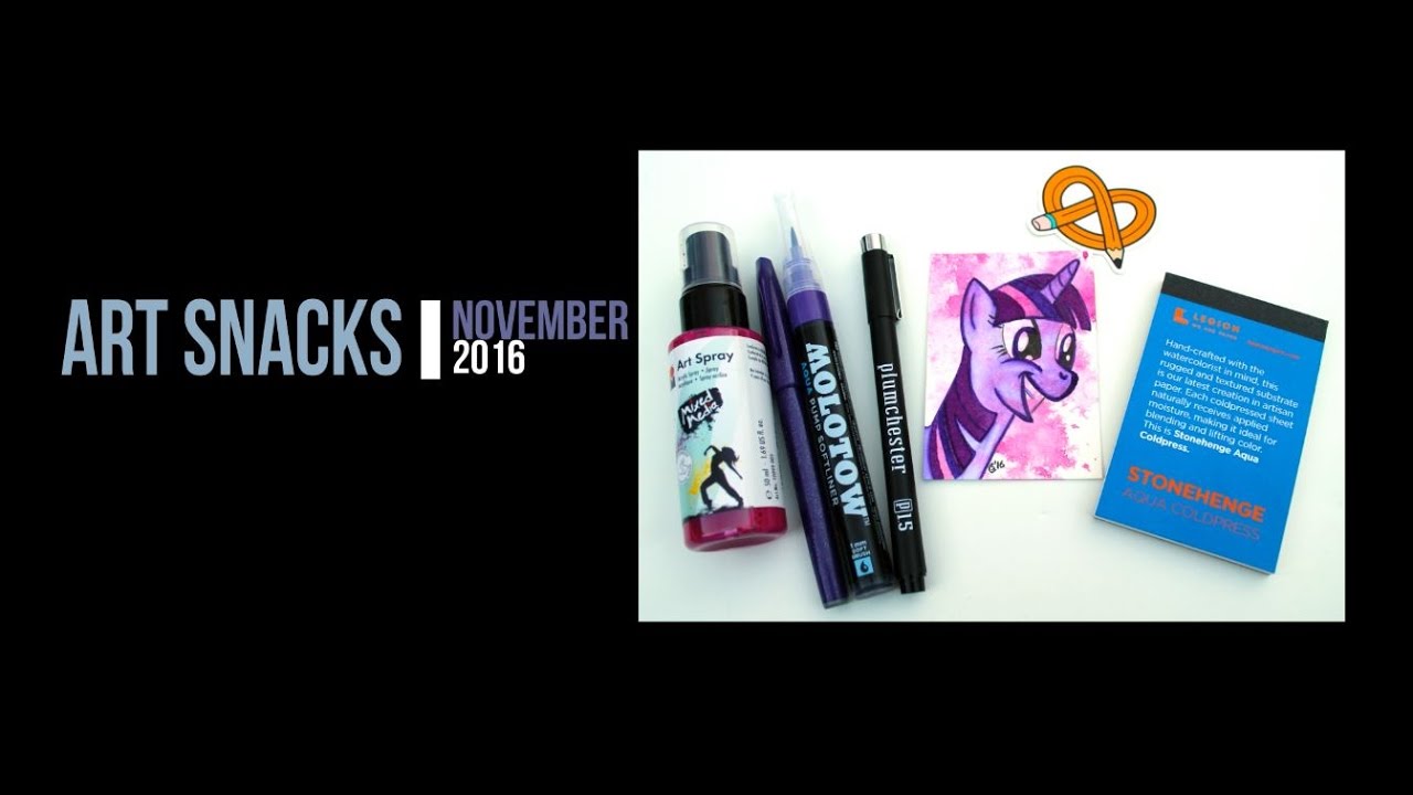 Art Snacks November 2016 unboxing, product review, and speed drawing