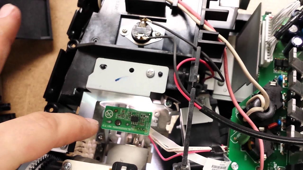 Bad color wheel in DLP projector - YouTube