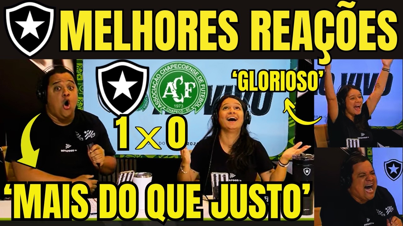 REAÇÃO BOTAFOGUENSE VITÓRIA APERTADA - BOTAFOGO 1 X 0 CHAPECOENSE ...