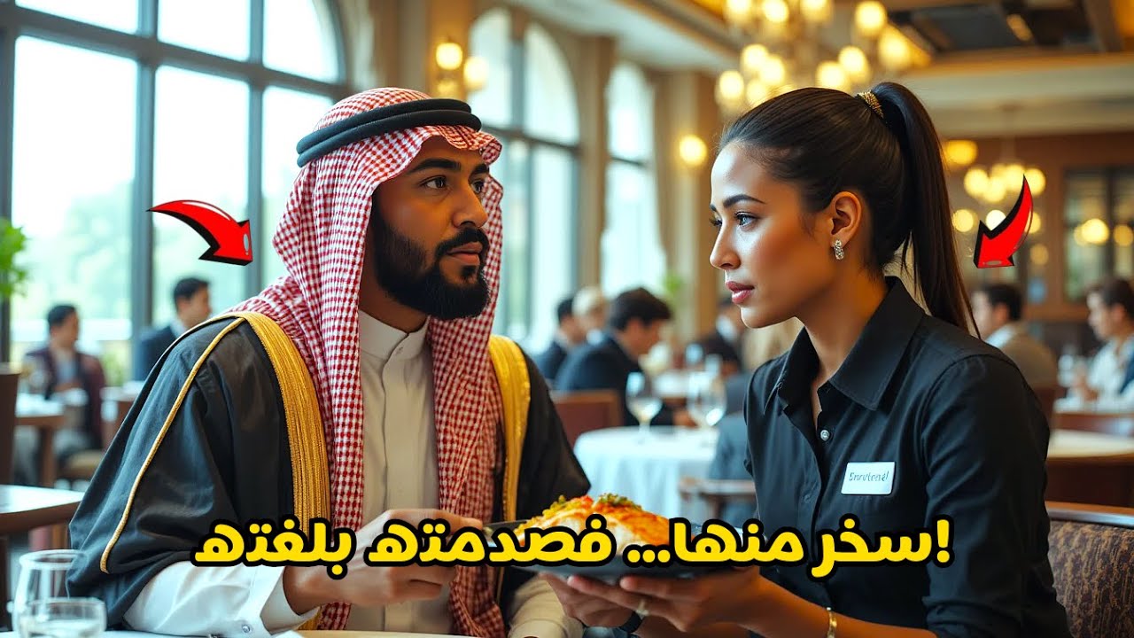 ملياردير يسخر من نادلة سوداء بالعربية... لكن ردها فاجأه أمام الجميع!