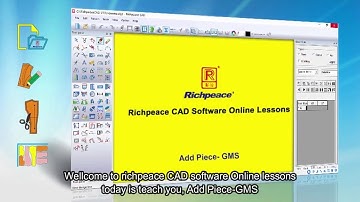 Richpeace CAD Software Online Lessons-Tip of the day-Add Piece GMS (V9)