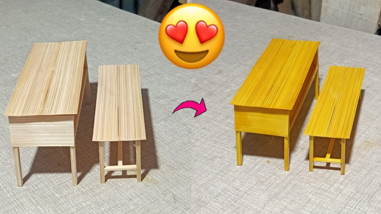 How To Make A DIY School Bench And Desk With Bamboo Kumno Ban 