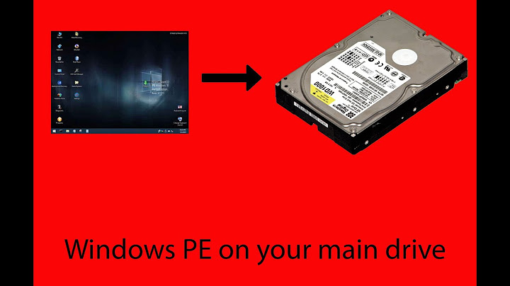 How to put a Windows PE directly on your main drive