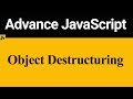 Object Destructuring in JavaScript (Hindi)